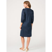 Load image into Gallery viewer, J. McLaughlin Sabina Knee Length 3/4 Sleeve Shirt Dress Blue L