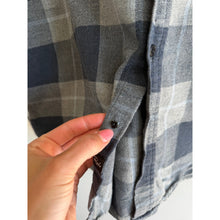 Load image into Gallery viewer, Rails Sussex Plaid Royal Sable Melange Long Sleeve Button Up Shirt Gray Blue L