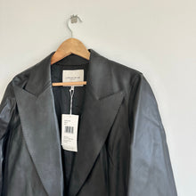 Load image into Gallery viewer, Lafayette 148 New York Kourt Plonge Lambskin Jacket Black L