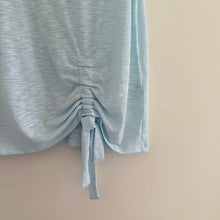 Load image into Gallery viewer, NWT INC International Concepts Ruched Side Short Sleeve T-Shirt Blue 1X
