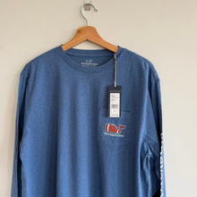 Load image into Gallery viewer, Vineyard Vines Football Whale Pocket Long Sleeve T-Shirt Moonshine L NWT