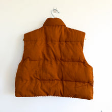 Load image into Gallery viewer, Thread & Supply Issey Reversible Crop Fair Isle Pattern Vest Brown Cream S