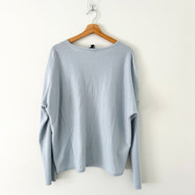 Load image into Gallery viewer, BCBGMAXAZRIA Merino Wool Blend Crew Neck Pullover Sweater Blue M