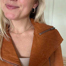 Load image into Gallery viewer, BCBGMaxAzria Leather Zip Front Long Sleeve Jacket Brown 2XS