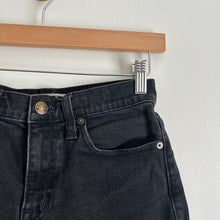 Load image into Gallery viewer, Madewell High-Rise Denim Raw Hem Cut-Off Shorts Black 24