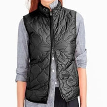 Load image into Gallery viewer, J. Crew Primaloft Filled Quilted Zip Up Puffer Vest Black XS