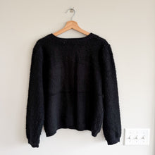 Load image into Gallery viewer, Line And Dot Khloe Boucle Button Front Casual Knit Cardigan Black L