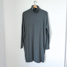 Load image into Gallery viewer, Kit and Ace Cashmere Blend Turtleneck Long Sleeve Dress Gray L