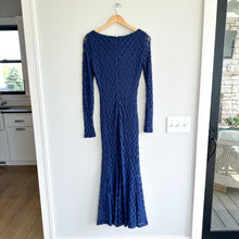 Load image into Gallery viewer, Bardot Adoni Floral Lace Long Sleeve Midi Dress Blue 8 NWT