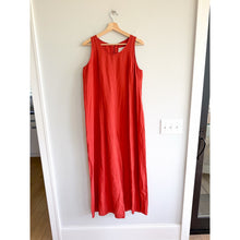 Load image into Gallery viewer, Rachel Zoe Linen Sleeveless Belted Scoop Neck Wide Leg Jumpsuit Rust Orange 2