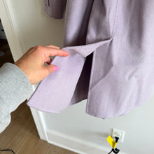 Load image into Gallery viewer, Badgley Mischka Double Face Wool Tie Waist Wrap Trench Coat Purple S