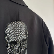 Load image into Gallery viewer, Seven Lab Skull Embellished Single-Breasted Notch Lapel Blazer Black XL