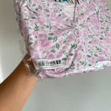 Load image into Gallery viewer, Posh Peanut Annabeth Floral Print Luxe Pajama Shirt Pink L NWT