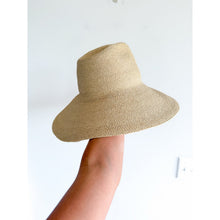 Load image into Gallery viewer, Janessa Leone Tinsley Wide Brim Fashion Hat Natural Cream L NEW