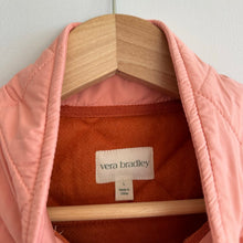 Load image into Gallery viewer, Vera Bradley Teddy Bear Fleece Colorblock Pullover Sweatshirt Orange/Pink L