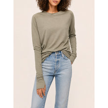 Load image into Gallery viewer, We The Free Arden Round Neck Casual Long Sleeve T-Shirt Green XS