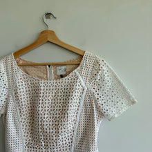 Load image into Gallery viewer, Anthropologie HD in Paris Georgia Eyelet Short Sleeve Flounce Hem Dress 10 NWT