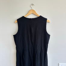 Load image into Gallery viewer, Eileen Fisher Culotte V-Neck Sleeveless Cropped Jumpsuit Black M