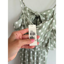Load image into Gallery viewer, Anthropologie Polka Dot Layered Ruffles Sleeveless Maxi Dress Green S NWT