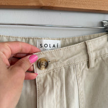 Load image into Gallery viewer, Solai The Label Cotton High Rise Wide Leg Pants Cream L