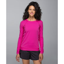 Load image into Gallery viewer, Lululemon Run For Gold Long Sleeve Activewear Top Jewelled Magenta 8 NWT