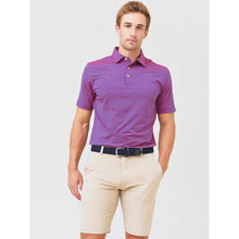 Load image into Gallery viewer, Peter Millar Crown Sport Hales Performance Striped Jersey Polo Shirt Red Blue