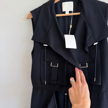 Load image into Gallery viewer, Boss Hugo Boss Canymea Runway Edition Cinch Waist Long Duster Vest Black NWT