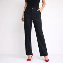 Load image into Gallery viewer, Dolce & Gabbana Straight Leg Wool Blend Trouser Pants Black 46