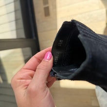 Load image into Gallery viewer, Aquatalia Suede Block Heel Side Zip Pull On Ankle Booties Black 5.5
