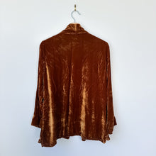 Load image into Gallery viewer, XCVI Velvet Open Pocket Cardigan Sweater in Copper M