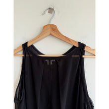 Load image into Gallery viewer, Helmut Lang Ghost Silk Sleeveless Crew Neck Sheer Tank Top Black L
