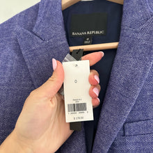 Load image into Gallery viewer, NWT Banana Republic Classic-Fit Herringbone Blazer Purple 0