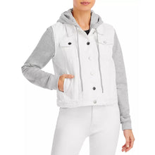 Load image into Gallery viewer, Blank NYC x Evereve Lightbox Hooded Denim Jacket White/Gray M