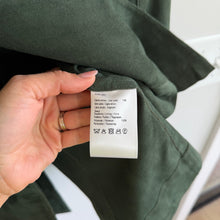 Load image into Gallery viewer, Gerard Darel Goat Suede Leather Button Front Trench Coat Green 42 NWT
