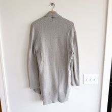 Load image into Gallery viewer, Faceplant Dreams Open-Front Long Sleeve Knit Cardigan Gray L