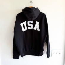 Load image into Gallery viewer, Polo Ralph Lauren USA Flag Patch Fleece Hoodie Sweatshirt Black M NWT