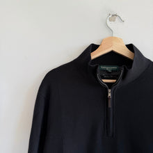 Load image into Gallery viewer, Fairway & Green Baruffa Merino Long Sleeve 1/4 Zip Windsweater Black XL