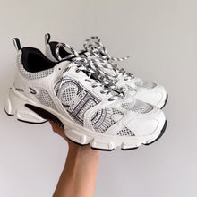 Load image into Gallery viewer, Dior Chrono Mesh Upper Leather Sneakers Black White 39 NEW