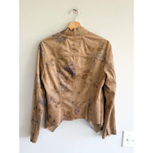 Load image into Gallery viewer, Kut From The Kloth Tayanita Faux Suede Draped Front Jacket Brown Multi M