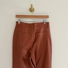Load image into Gallery viewer, Blank NYC The Baxter Ribcage Straight Leg Faux Leather Cropped Pants Brown 29
