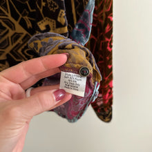 Load image into Gallery viewer, Johnny Was Frida Velvet Patterned Button Down Shirt Red/Yellow M