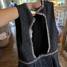 Load image into Gallery viewer, Alicia and Olivia Jewel Embellished Textured Pleated Gown Black
