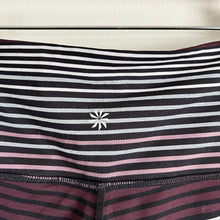 Load image into Gallery viewer, Athleta High Rise Expanse Stripe Chaturanga Tight in Cassis S