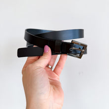 Load image into Gallery viewer, Missoni Italian Leather Skinny Adjustable Buckle Belt Black 44