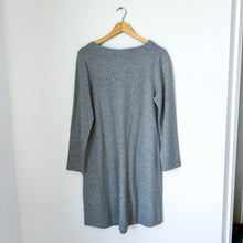 Load image into Gallery viewer, J. Jill Ribbed Knit Round Neck Long Sleeve Sweater Dress Gray Heather M NWT