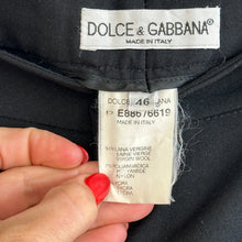 Load image into Gallery viewer, Dolce & Gabbana Straight Leg Wool Blend Trouser Pants Black 46