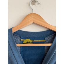 Load image into Gallery viewer, Aviator Nation Retro Inspired Wave Rainbow Print Crew Neck Sweatshirt Blue M