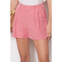 Load image into Gallery viewer, PAIGE Andie High Rise Pleated Short Pink-Dusty Bubblegum 0