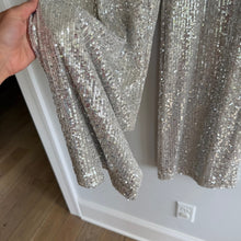 Load image into Gallery viewer, Black Label By Chico's Sequin Pull-On Wide Leg Pajama Pants Perfect Beige 12 NWT