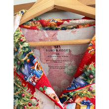 Load image into Gallery viewer, Bums & Roses In The Nick of Time Santa Claus Holiday Print Pajama Set Red XS